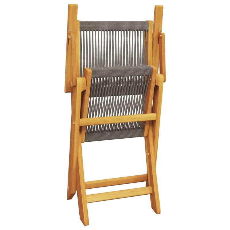 vidaXL Bistro Set Grey Solid acacia wood, polypropylene Standard