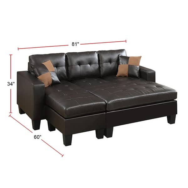 Tufting Sectional Sofa with Ottoman Overstock 33799120