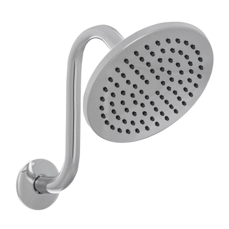 SAFAVIEH Solea Allene Round Bathtub And Shower Faucet Set with Single Lever Handle - Chrome - 6Wx9Dx13H