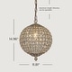preview thumbnail 4 of 2, CraftHome 1-Light 12" Vintage Antique Gold Globe Small Sphere Pendant Light with Crystal Accents - W:11.8"