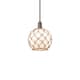 Option Oil Rubbed Bronze / White Glass with Brown Rope