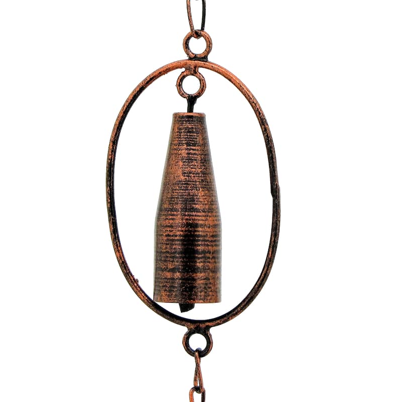 72" Long Antique Bronze Hanging Pinecone Rain Chain
