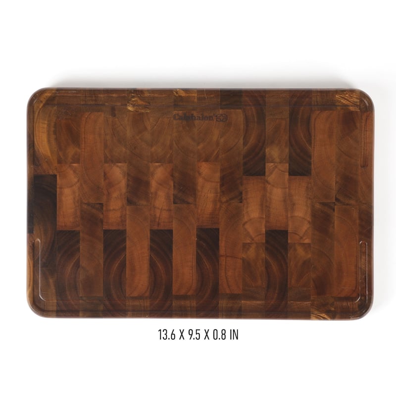 Calphalon Edge Guard Large 20 x 15, 18 x 12, or 13.6 x 9.5in End Grain Acacia Wood Cutting Board