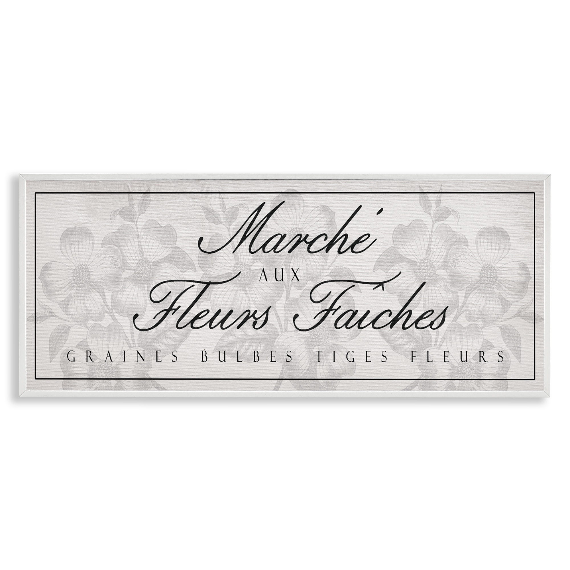 Stupell Vintage French Flower Market Framed Giclee Art Design By Lil' Rue