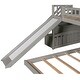 preview thumbnail 22 of 30, Twin over Twin Bunk Bed with Slide, Storage Steps & Playhouse Design