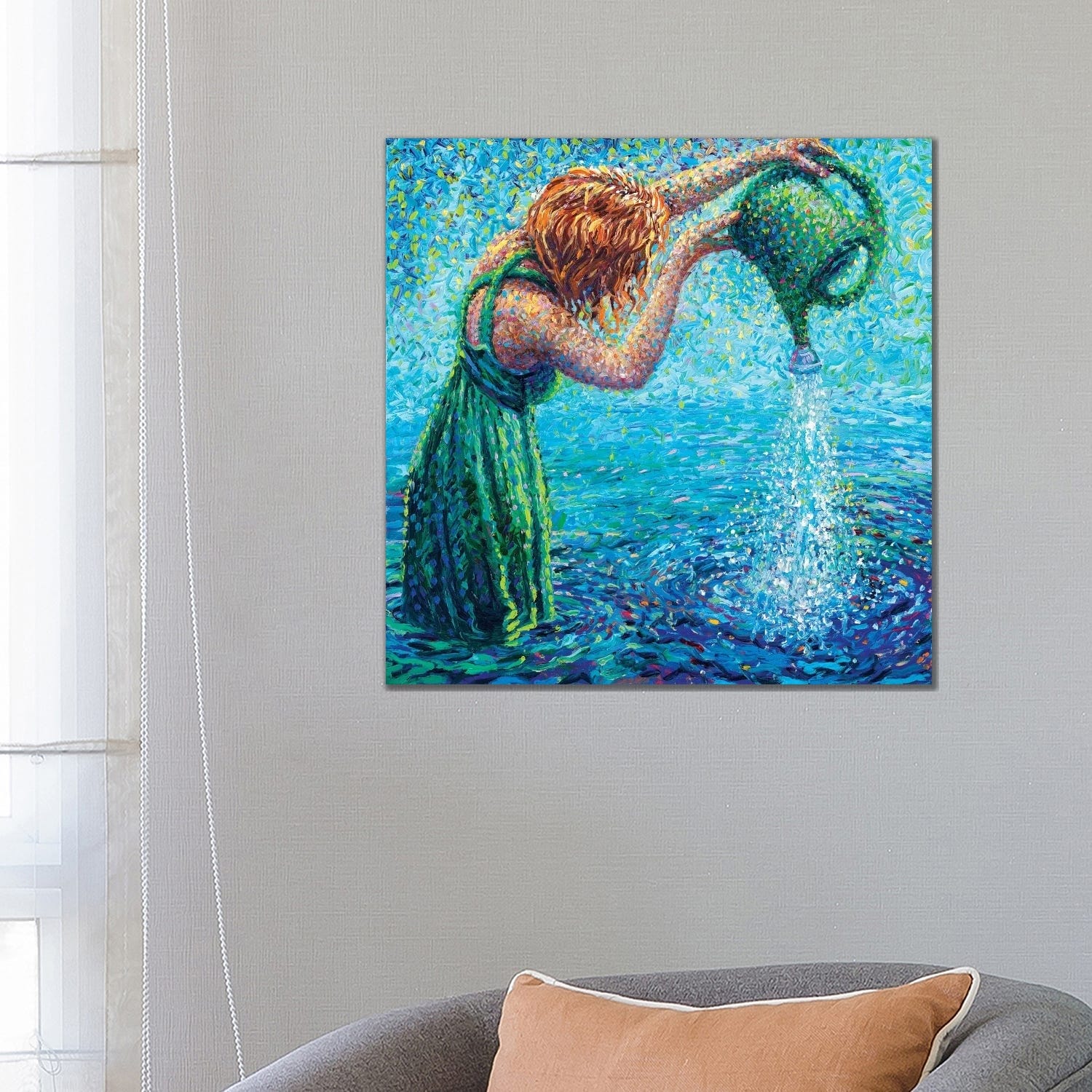 Icanvas Thirsty Koi Triptych Panel Ii By Iris Scott Canvas Print Overstock 25642669