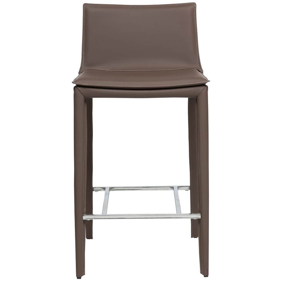 Hilton 25.5" Leather Counter and Bar Stool (Single)