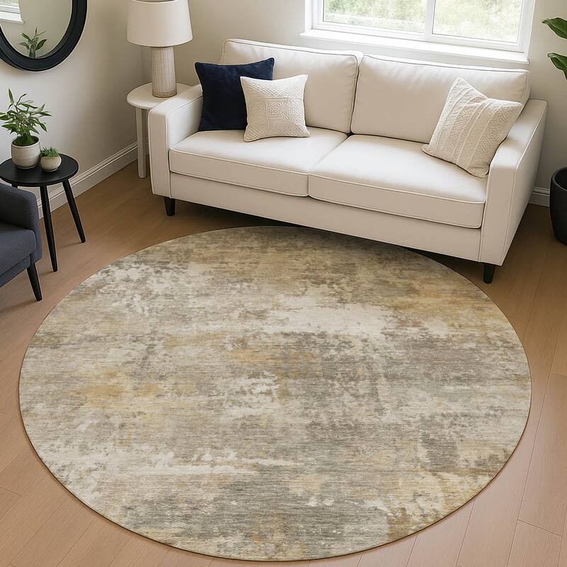 Machine Washable Indoor/ Outdoor Casual Ombre Chantille Rug
