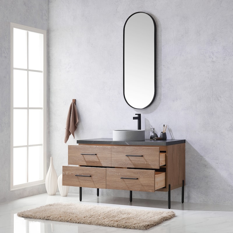 Trento Bath Vanity with Sintered Stone Top with Concrete Sink (C)
