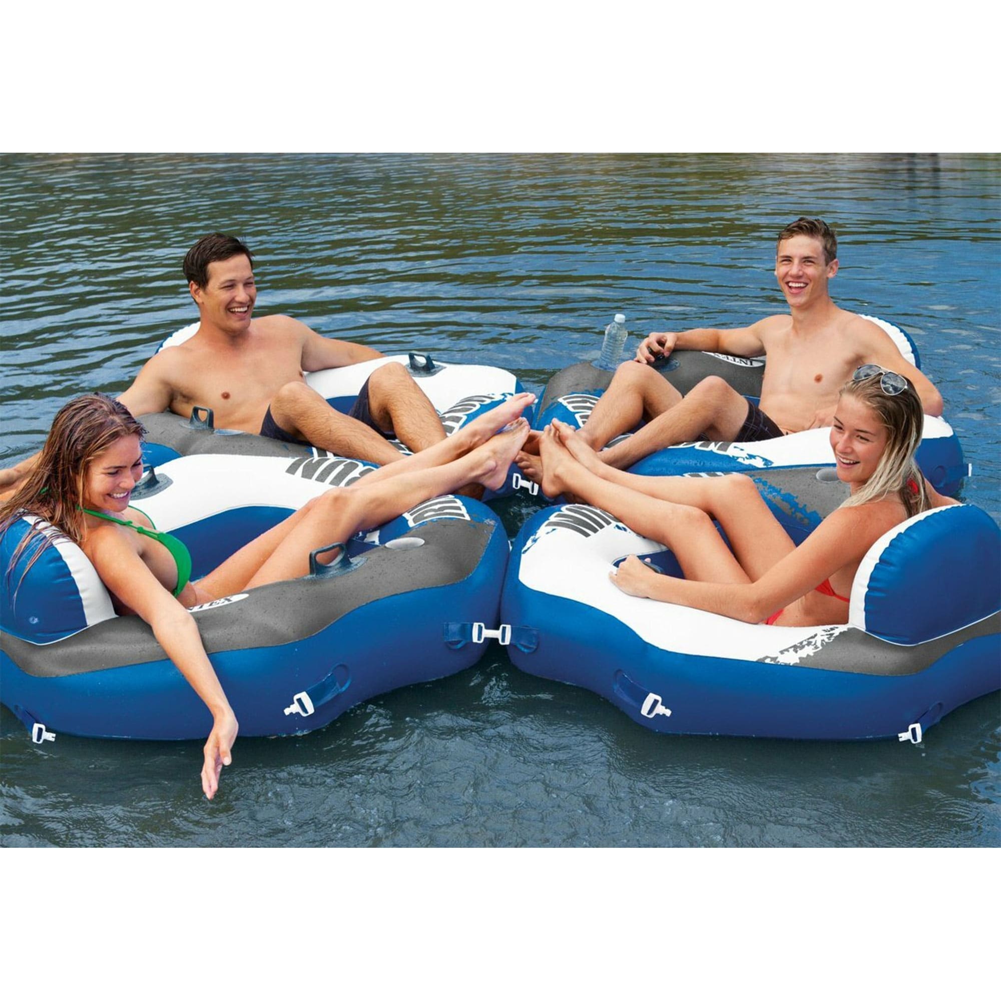 Intex River Run Single Person Inflatable Connecting Floating Lounge Tube  Chair - 6.5 - Bed Bath & Beyond - 35667208