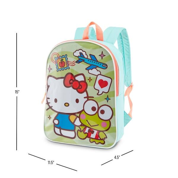 dimension image slide 10 of 26, Girls 15" Backpack with Padded Straps & Zip Compartment - Ideal Toddler Bookbag for School & Travel