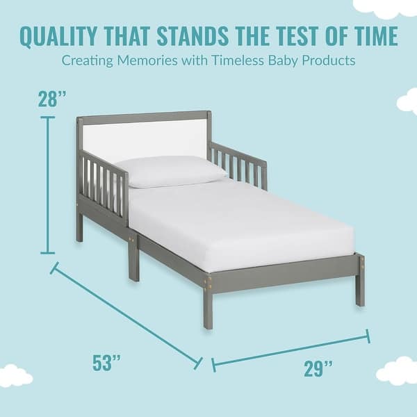 dimension image slide 1 of 2, Dream On Me Brookside Toddler Bed