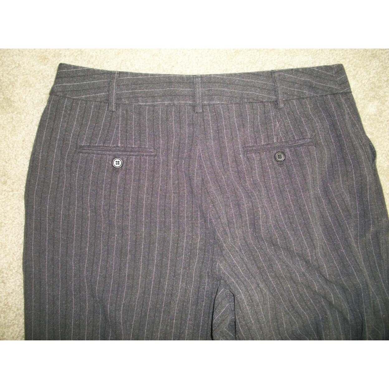 Shop Preswick Moore Career Dress Pants Size 14 Pinstripe Gray