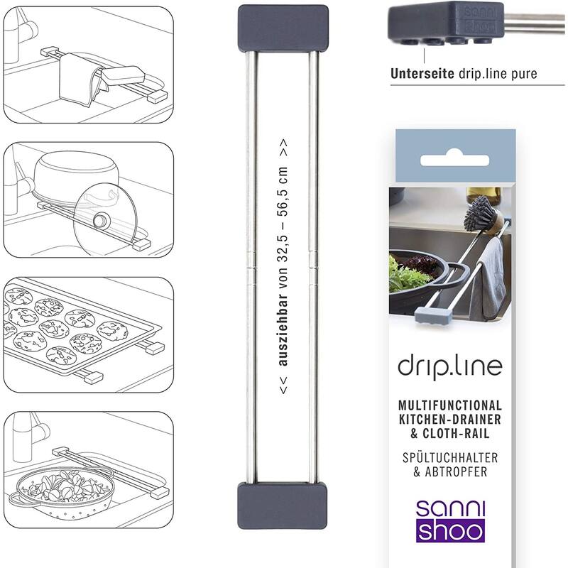 Sanni Shoo drip line Multifunctional Kitchen Drainer and Cloth Rail