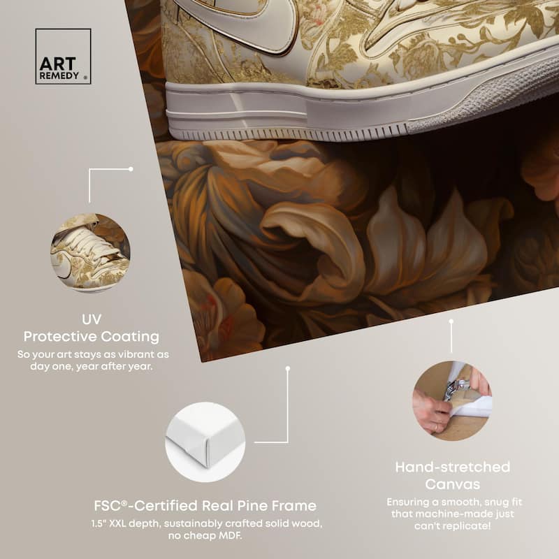 Baroque Sneaker Canvas by Art Remedy, Gallery Wrapped