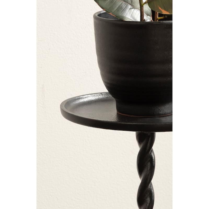 Kate and Laurel Ropa Metal Pedestal Table and Plant Stand