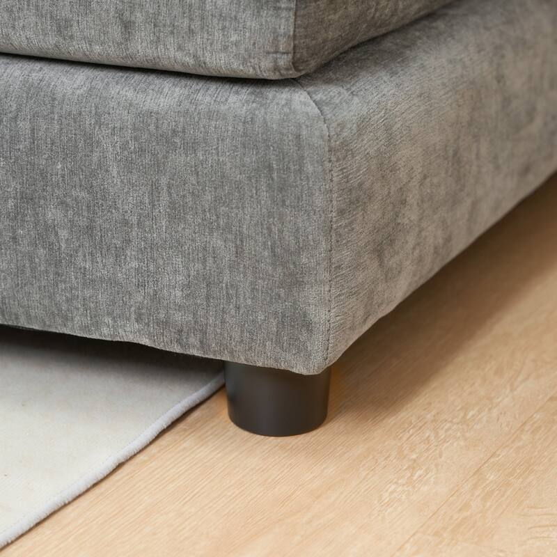 Sofa 144-in Casual Gray 6 -seater Reclining Sectional - 8' x 10'