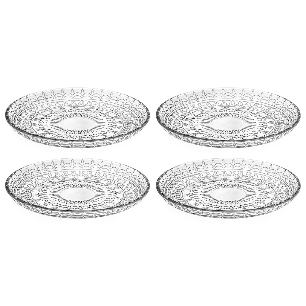 Majestic Gifts Inc.Glass Salad/ Dessert Plates -7" Diameter-Set/4