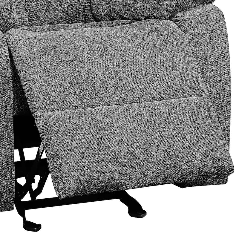 Hansfield Grey Pillow Top Arms Glider Recliner