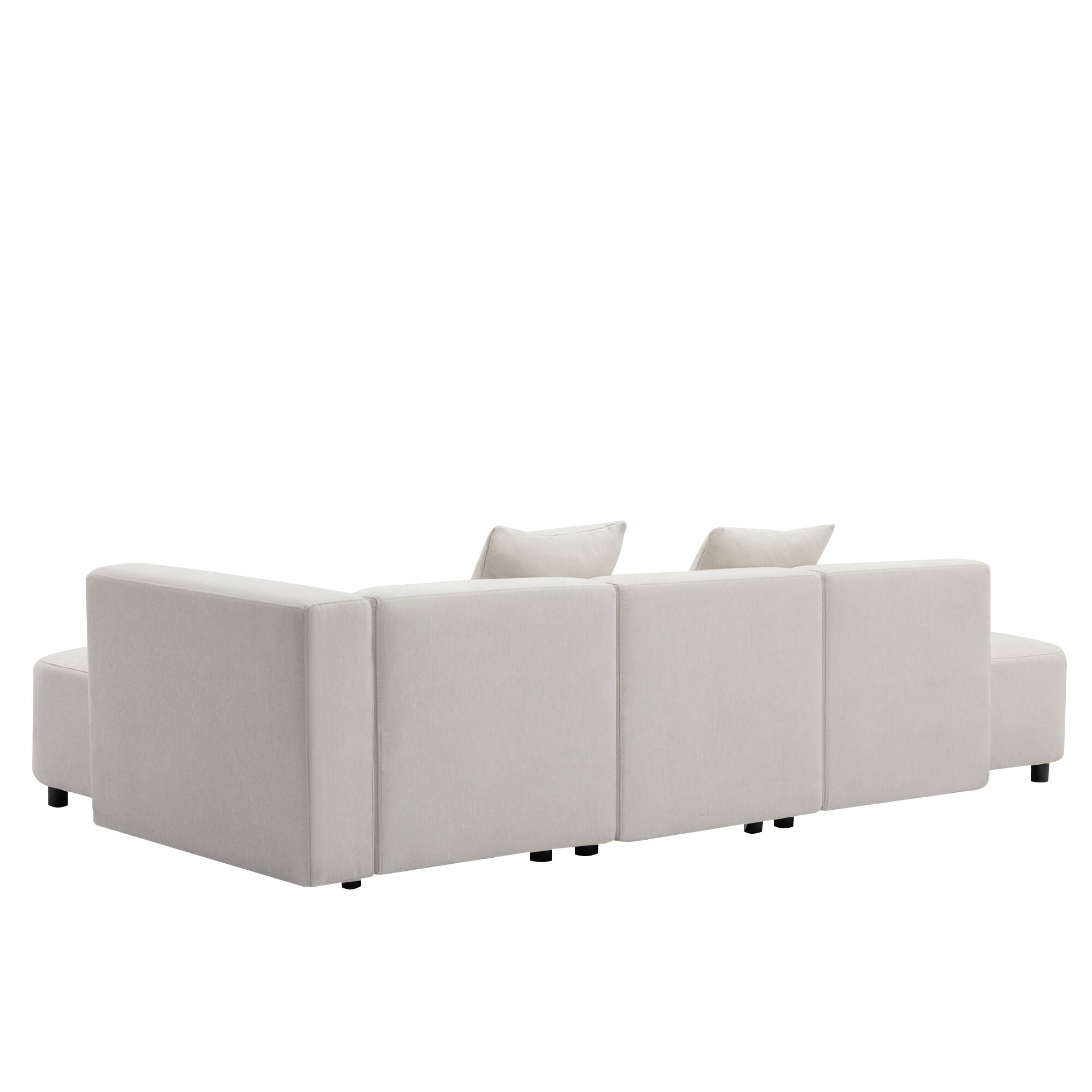 Chenille Velvet Modern Circular Sectional Sofa with HighDensity Foam