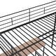 preview thumbnail 12 of 11, Full Size Metal Loft Bed with Desk and Lateral Storage Ladder, Black