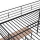 preview thumbnail 8 of 16, Metal Kids Loft Bed Frame, Under Bed with Desk and Storage Shelves, Lateral Storage Ladder & Slatted Guardrails