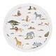 preview thumbnail 1 of 2, Sweet Jojo Designs Jungle Animals Baby Tummy Time Playmat Hunter Green Grey Black and White Safari Elephant Giraffe Lion Monkey