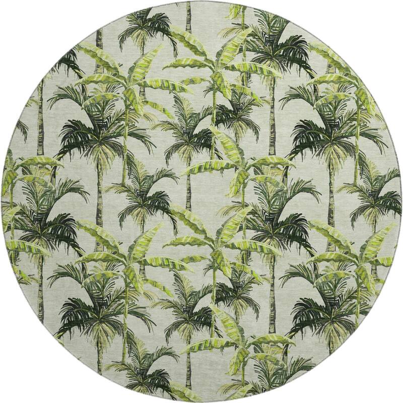 Premium Washable Super Soft Tropical Palm Tree Mayfield Rug