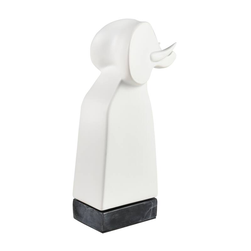 Elk Home Serengeti Matte White Earthenware Sculpture