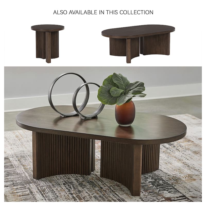 Signature Design by Ashley Korestone Dark Brown Coffee Table - 52"W x 28"D x 17"H