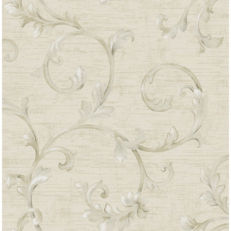 Seabrook Design Rhea Scrolls Unpasted Wallpaper