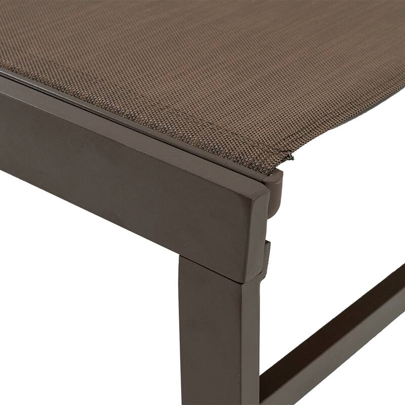 VredHom Outdoor Furniture Patio Chaise Lounge with Side Table - 76.38 " L x 23.62 " W x 13" H