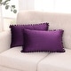 preview thumbnail 84 of 89, Deconovo Velvet Pom-poms Throw Pillow Covers 2 PCS(Cover Only)