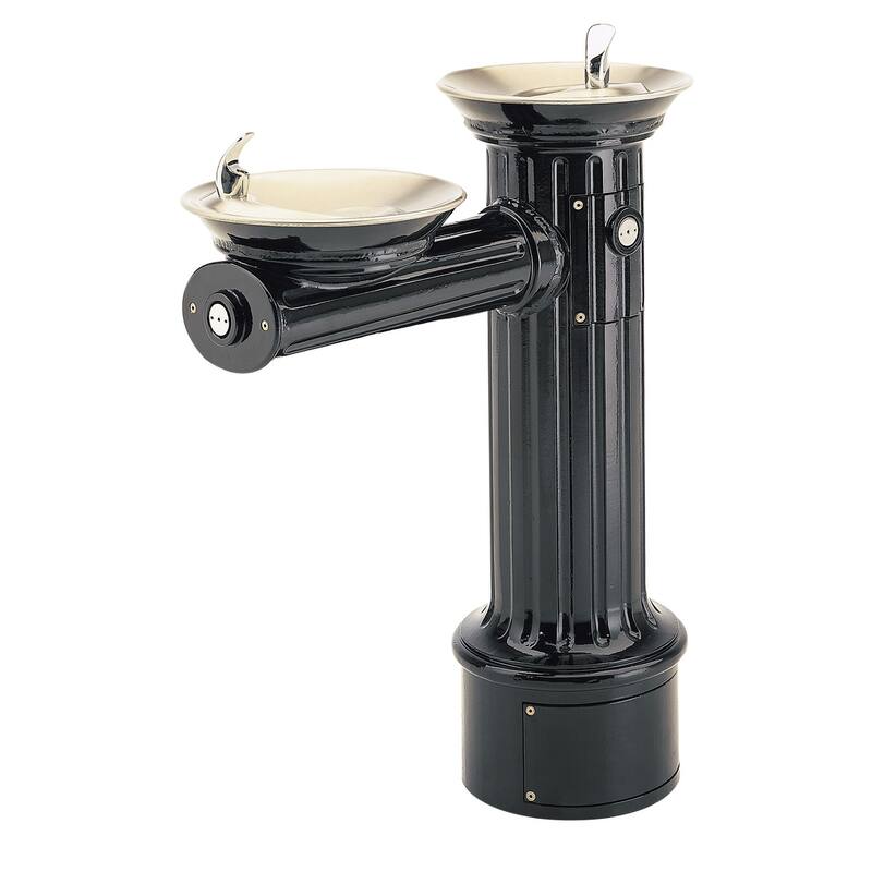 Haws Floor Mounted Heavy Duty Historic Styling Bi-Level Drinking - Black