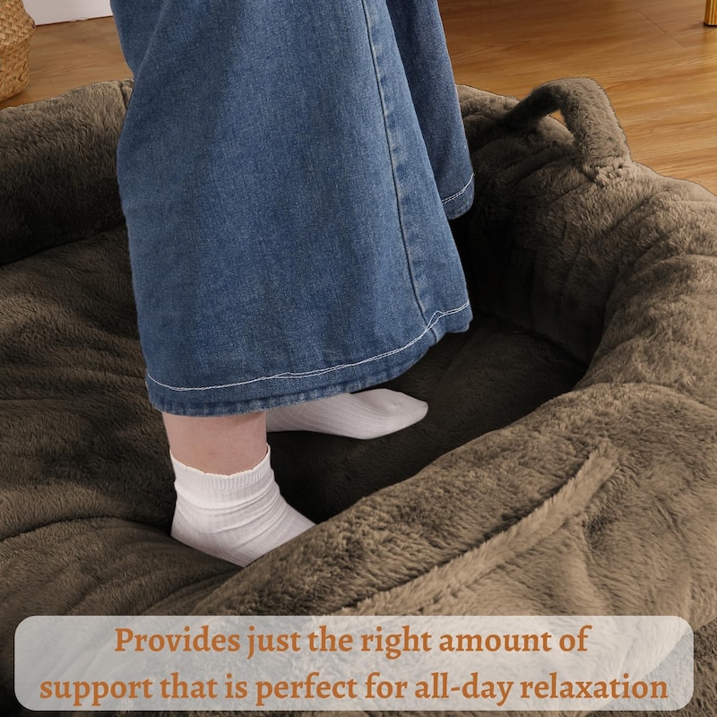 Human Dog Bed for Adults, Foldable Giant Nap Sofa Bed, Bean Bag Chair