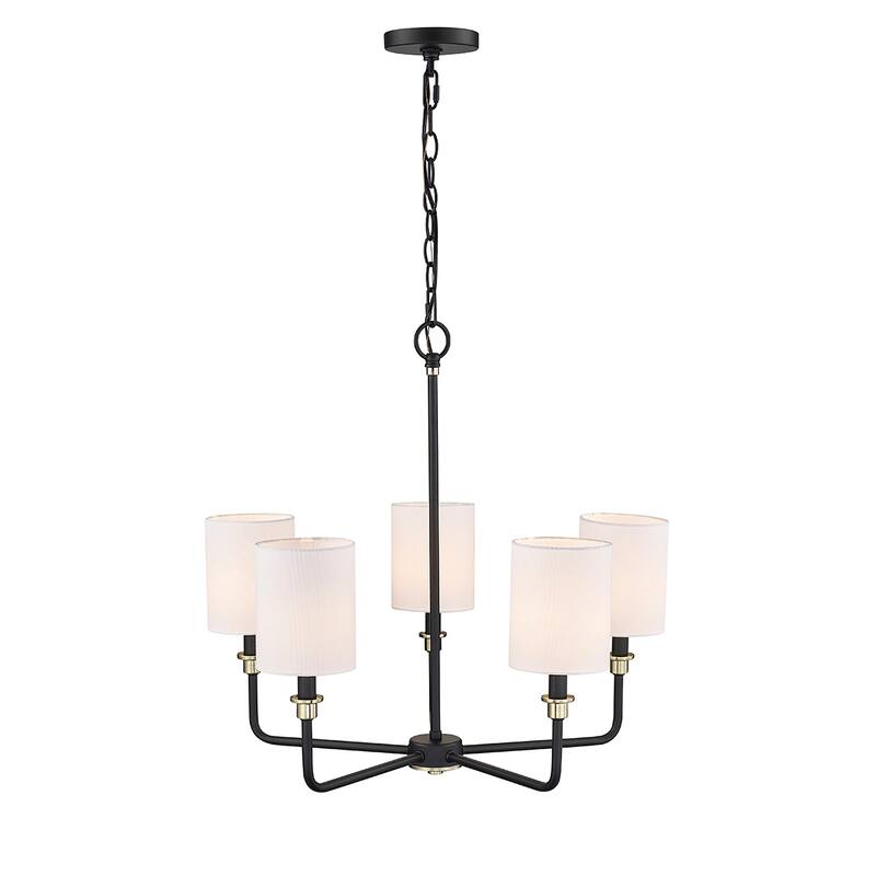 Millennium Lighting Chelsea Chandelier Ceiling Fixture in Matte Black Modern Gold