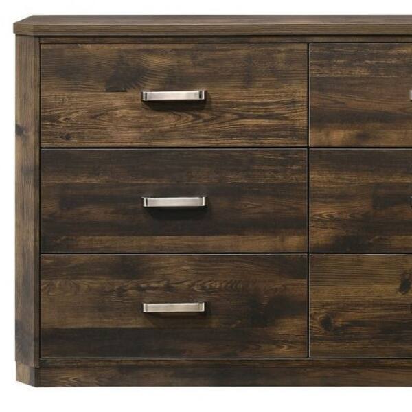 HomeRoots 59" Dark Brown Solid and Manufactured Wood Six Drawer Double  Dresser - Bed Bath & Beyond - 37920153
