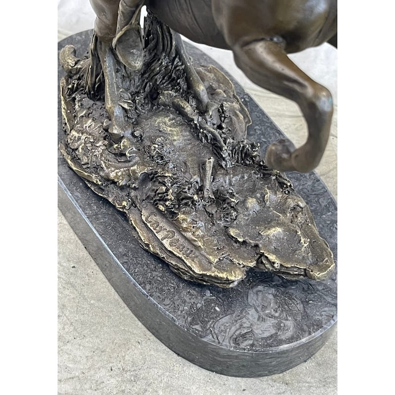 Napoleon Crossing The Alps Bronze Statue Sculpture Replica 12 Inches X 10 Inches
