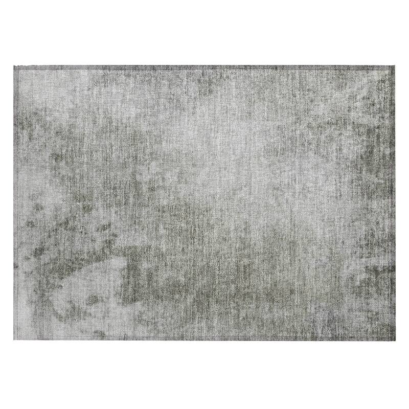 Machine Washable Indoor/ Outdoor Abstract Solid Chantille Rug