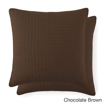Beautiful Square Stitched Quilted Shams Covers (Set of 2) by Southshore Fine Linens