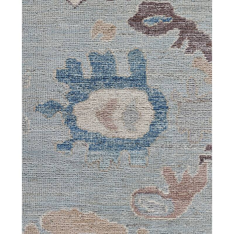 Oushak One-of-a-Kind Hand-Knotted Area Rug - Blue - 8' 2" x 9' 7"