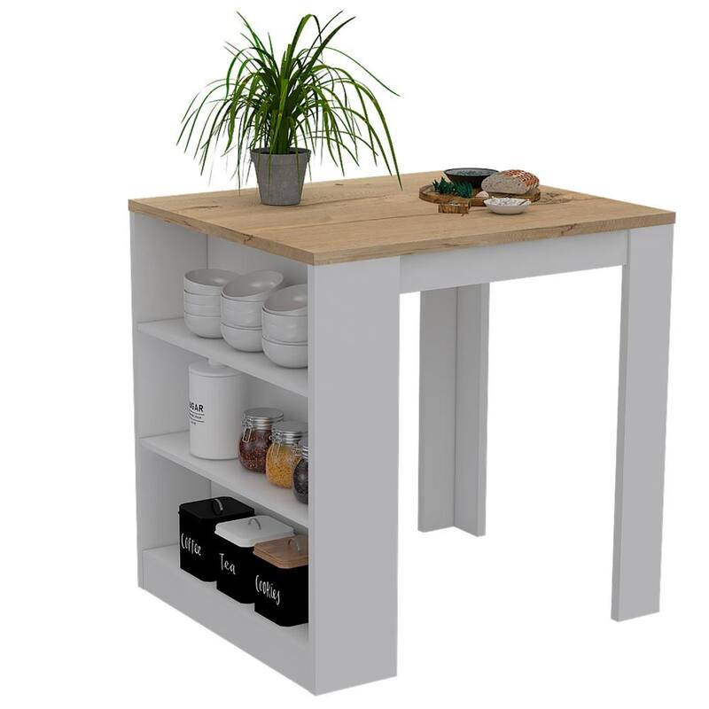 Elkins 3-Drawer Kitchen Island