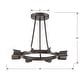 preview thumbnail 4 of 5, Dakota 8 Light Bronze Ceiling Mount - 15.25'' W x 12'' H