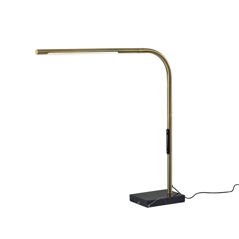 Cullen LED Desk Lamp w. Smart Switch - Antique Brass