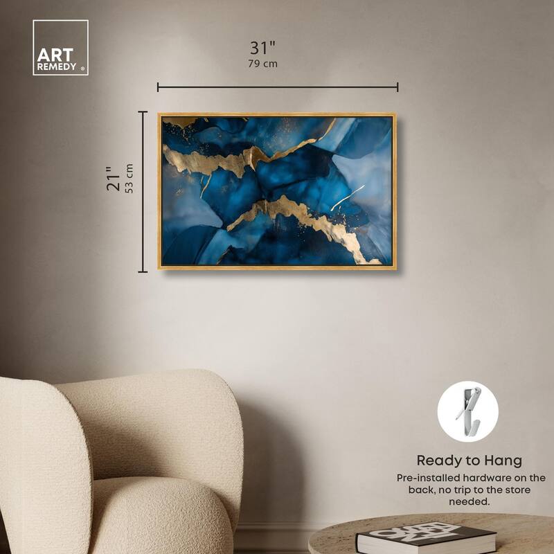 Dark Texture Golden Touch III Canvas by Art Remedy