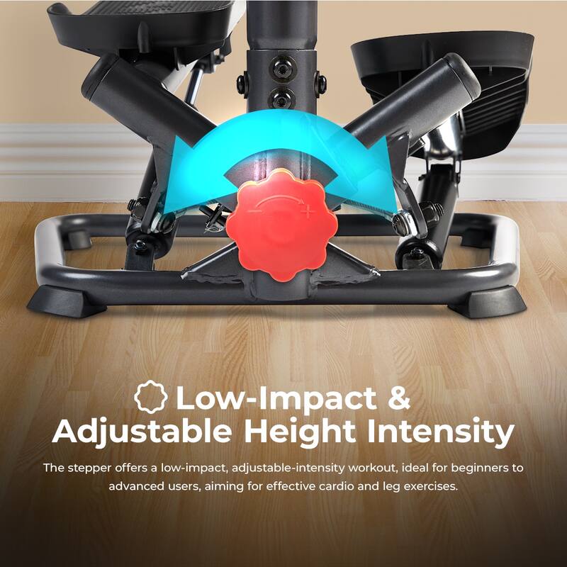Sunny Health & Fitness Smart Stair Stepper Machine with Handlebar - SF-S020027SMART - Black - 27.8*19.5*56.1
