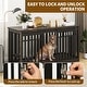 preview thumbnail 12 of 38, Moasis Extra Large Dog Crate Furniture with Sliding Doors