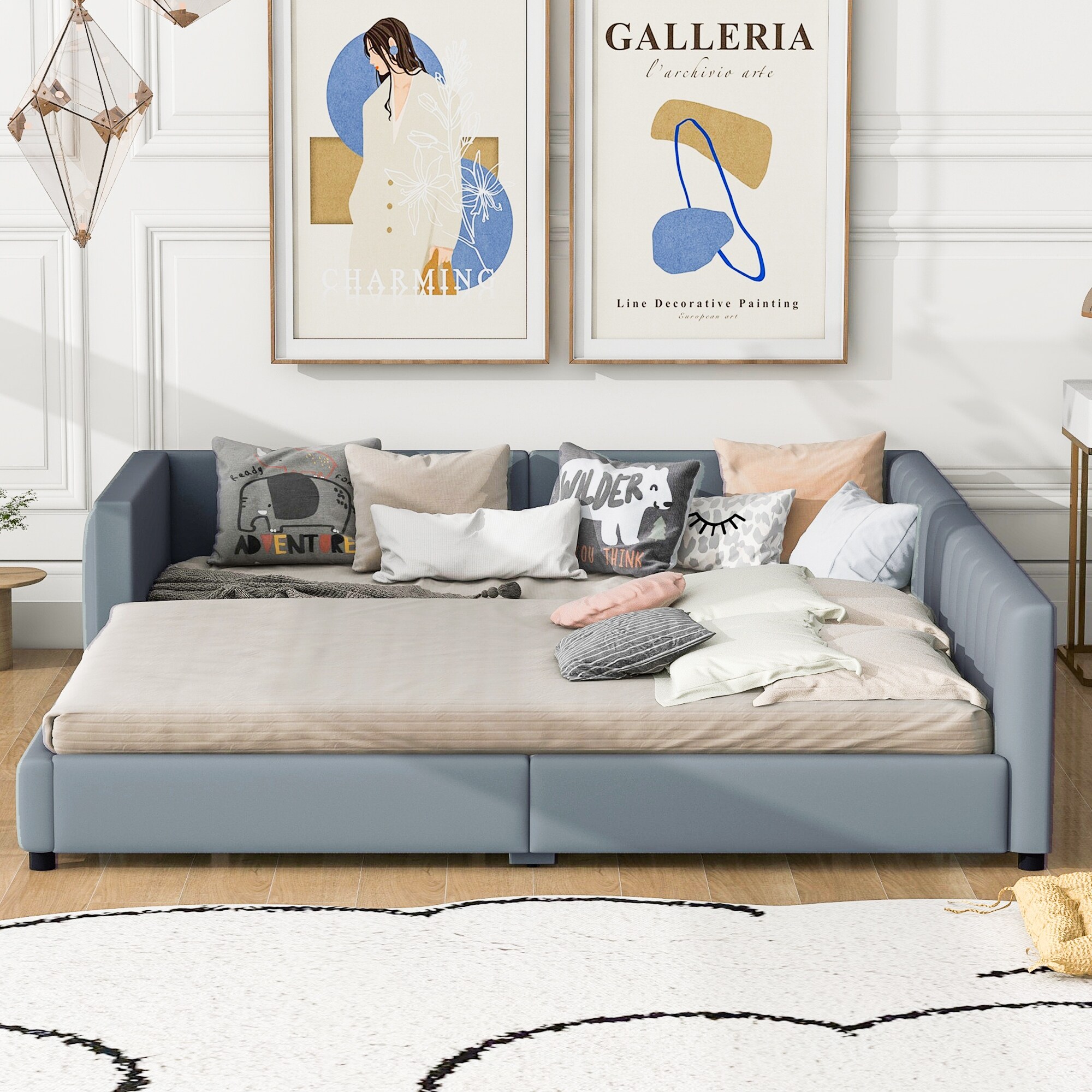 Queen Twin XL Upholstered Platform Bed