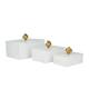 Option White Gold Set of 3 - 6.20"W ,6.10"H