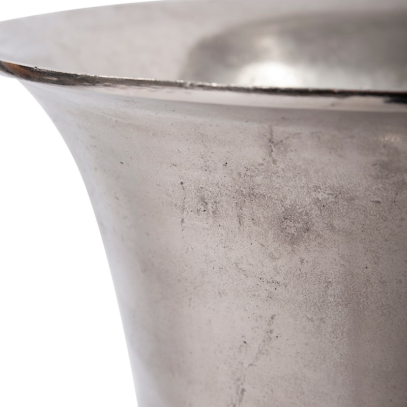 Allan Andrews Silver Aluminum Footed Oversized Vase, Large